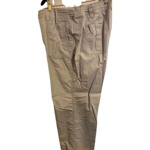 Liz Claiborne Pants Women’s Plus Size 22 Sloane Khaki Cotton Draw String Zip
